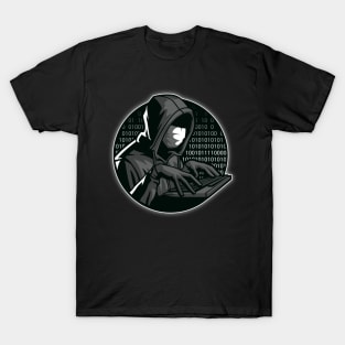 Hacker with Hoodie and Mask | Hacker Design T-Shirt